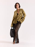 Load image into Gallery viewer, Khaki 60s Lea Linen Shirt