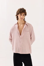 Load image into Gallery viewer, Pale Pink Gauze Holiday Shirt
