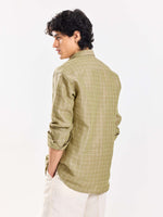 Load image into Gallery viewer, Pale Green Checked Irish Linen Shirt
