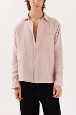 Load image into Gallery viewer, Pale Pink Gauze Holiday Shirt
