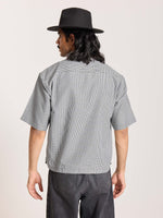 Load image into Gallery viewer, Black Checkered Cropped Shirt