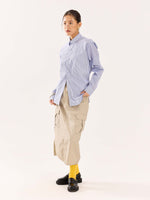 Load image into Gallery viewer, Blue &amp; White Striped Poplin Shirt
