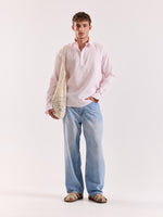 Load image into Gallery viewer, Light Pink Linen Blend Pullover