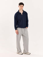 Load image into Gallery viewer, Navy Blue Terry Polo Tee
