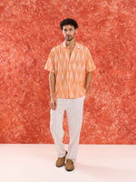 Load image into Gallery viewer, Peach Ikat Shirt
