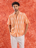 Load image into Gallery viewer, Peach Ikat Shirt
