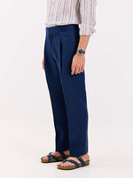 Load image into Gallery viewer, Dark Blue Linen Trousers
