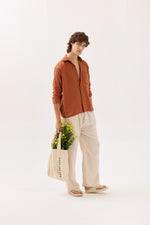 Load image into Gallery viewer, Rust Gauze Holiday Shirt
