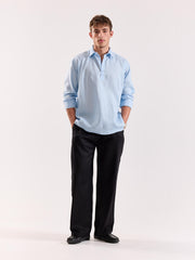 Sky Blue Linen Blend Pullover
