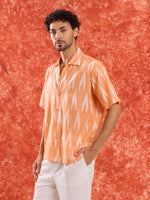Load image into Gallery viewer, Peach Ikat Shirt
