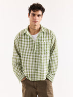 Load image into Gallery viewer, Matcha Seersucker Oversized Shirt