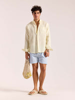 Load image into Gallery viewer, Light Yellow 60s Lea Linen Shirt