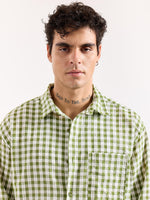 Load image into Gallery viewer, Matcha Seersucker Oversized Shirt