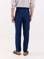 Load image into Gallery viewer, Dark Blue Linen Trousers

