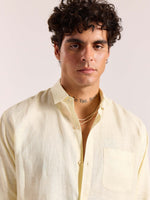 Load image into Gallery viewer, Light Yellow 60s Lea Linen Shirt