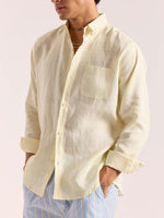 Load image into Gallery viewer, Light Yellow 60s Lea Linen Shirt