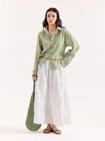 Load image into Gallery viewer, Matcha Seersucker Oversized Shirt