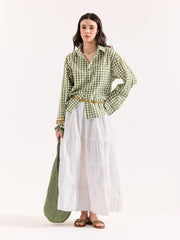 Matcha Seersucker Oversized Shirt