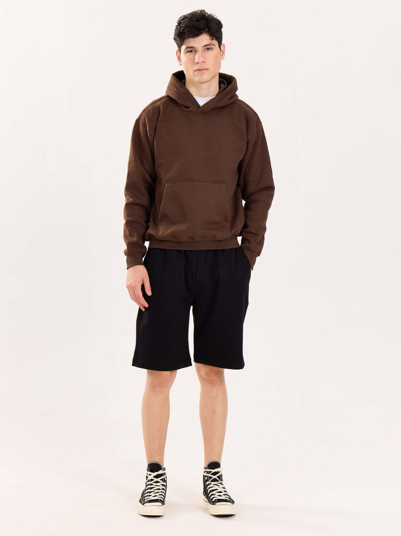 Dark Brown Cropped Fit Hoodie