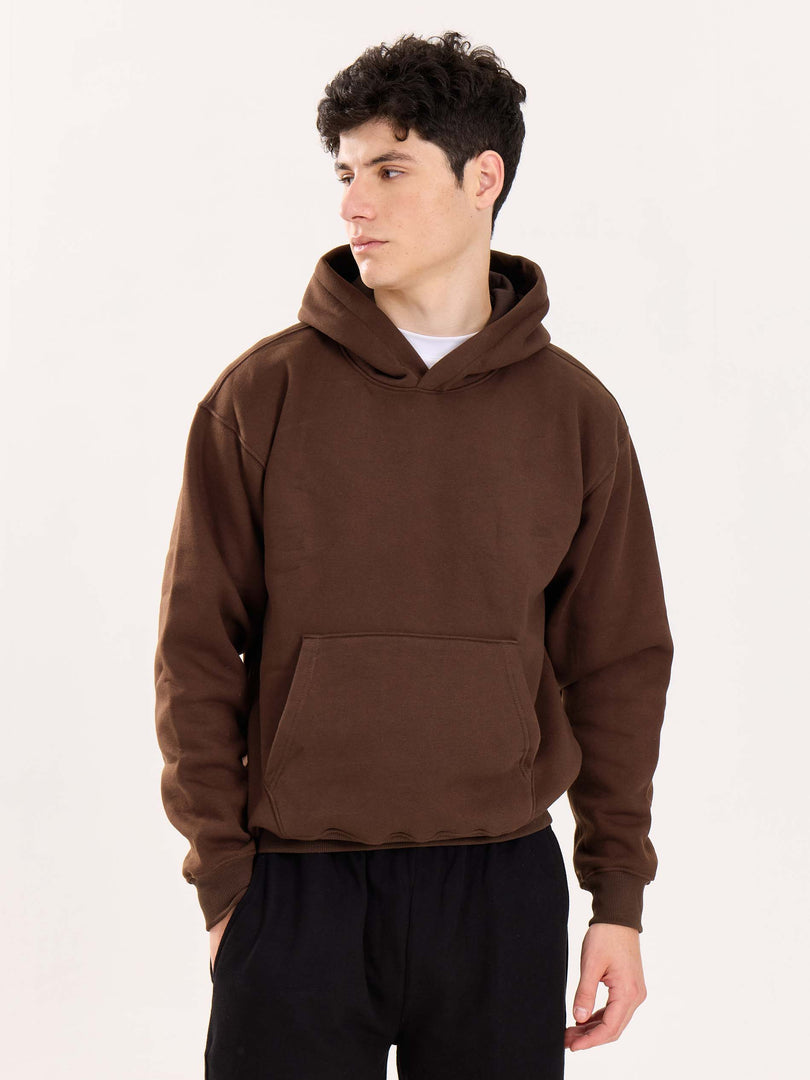 Dark Brown Cropped Fit Hoodie