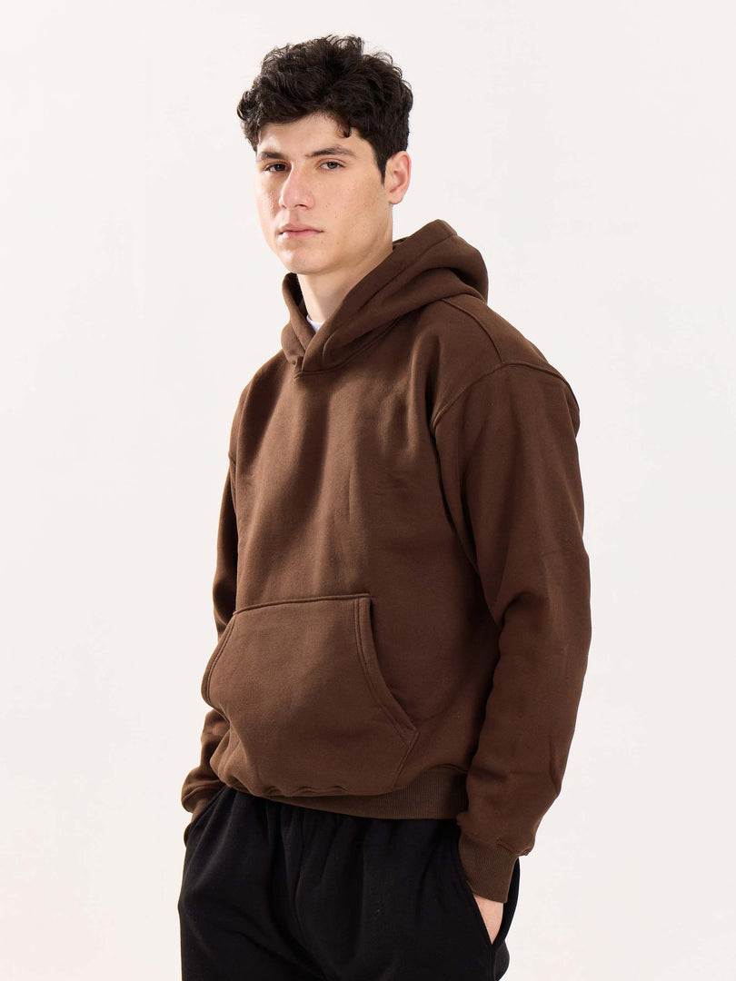 Dark Brown Cropped Fit Hoodie