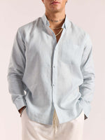 Load image into Gallery viewer, Ice Blue 60s Lea Linen Shirt