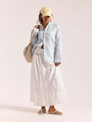 Ice Blue 60s Lea Linen Shirt