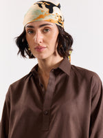 Load image into Gallery viewer, Dark Brown Linen Blend Pullover