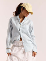 Load image into Gallery viewer, Ice Blue 60s Lea Linen Shirt