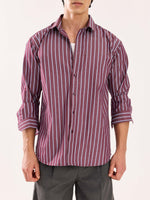 Load image into Gallery viewer, Burgundy Striped Poplin Shirt
