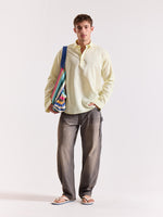 Load image into Gallery viewer, Light Yellow Linen Blend Pullover