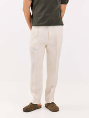 Cream Linen Trousers