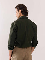 Load image into Gallery viewer, Dark Olive Poplin Shirt
