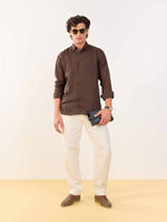 Load image into Gallery viewer, Brown Irish Linen Shirt

