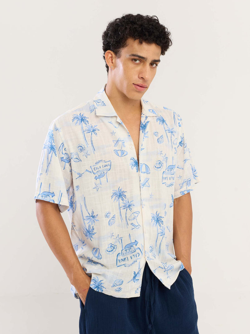 Postcard Paradise Printed Shirt