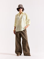 Load image into Gallery viewer, Light Yellow Linen Blend Pullover