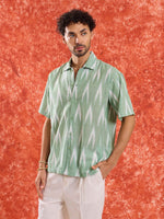Load image into Gallery viewer, Mint Green Ikat Shirt
