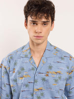 Load image into Gallery viewer, Coastline Chambray Printed Shirt
