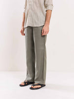 Load image into Gallery viewer, Grey Linen Pull-on Pants
