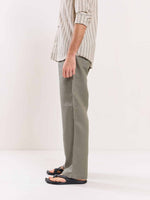 Load image into Gallery viewer, Grey Linen Pull-on Pants
