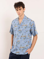 Load image into Gallery viewer, Coastline Chambray Printed Shirt
