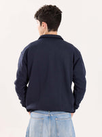 Load image into Gallery viewer, Dark Blue Quarter-Zip Sweatshirt
