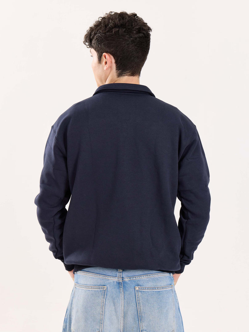 Dark Blue Quarter-Zip Sweatshirt