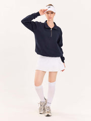 Dark Blue Quarter-Zip Sweatshirt