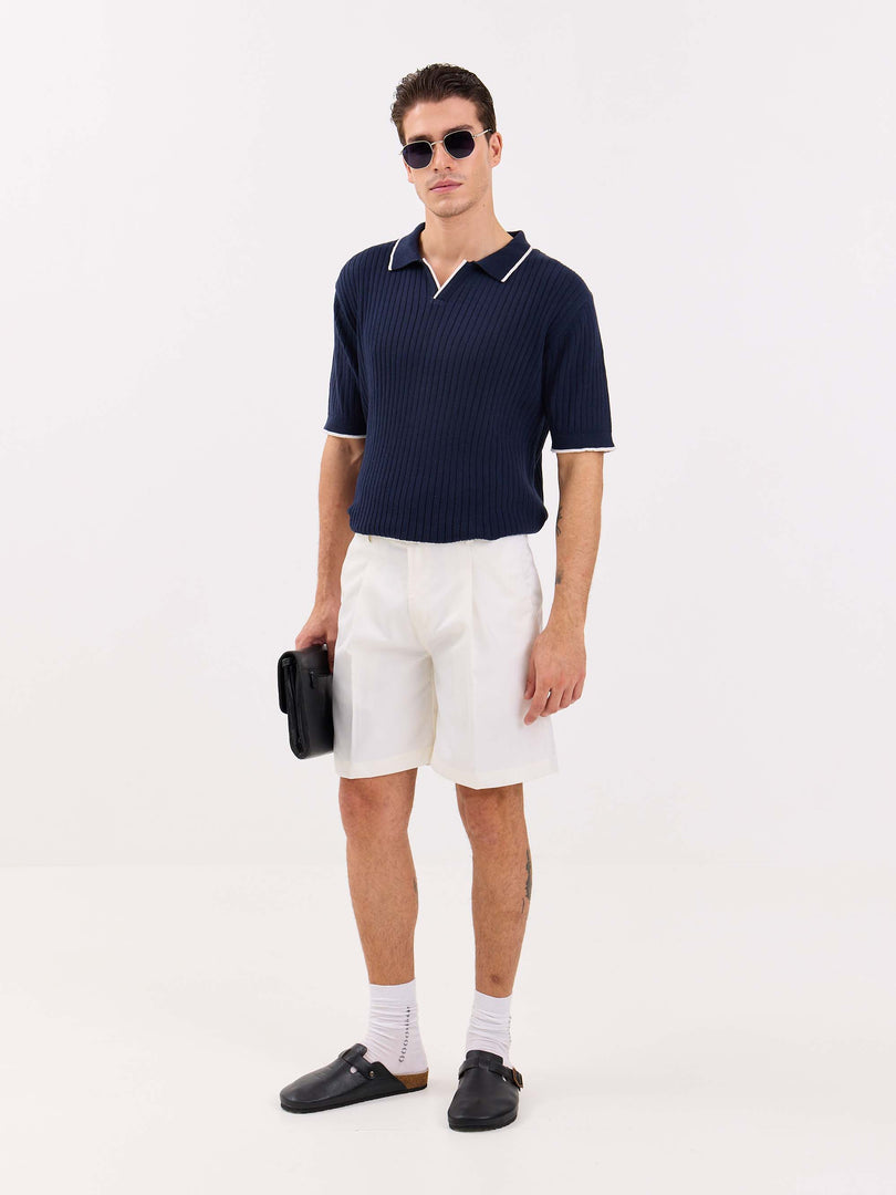 Off White Trouser Shorts