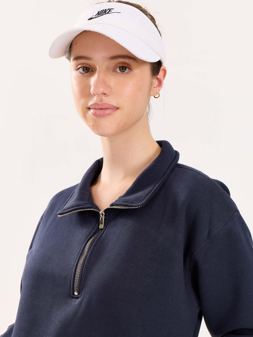 Dark Blue Quarter-Zip Sweatshirt