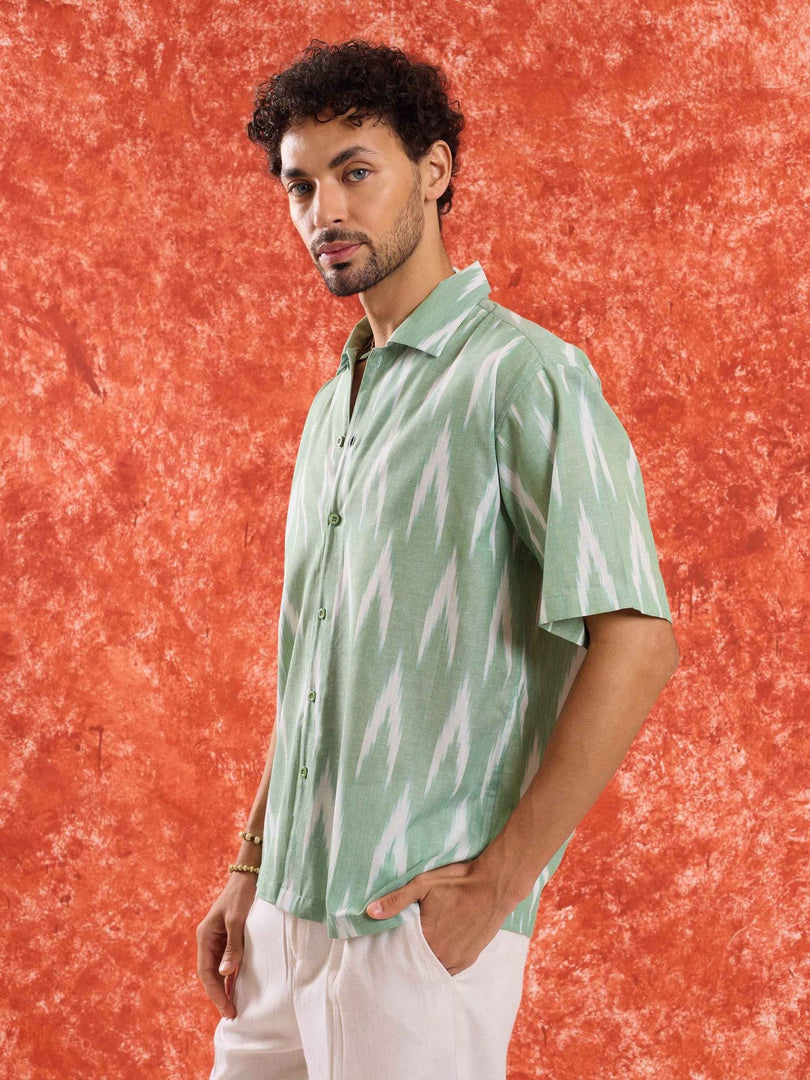 Mint Green Ikat Shirt