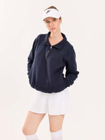 Load image into Gallery viewer, Dark Blue Quarter-Zip Sweatshirt
