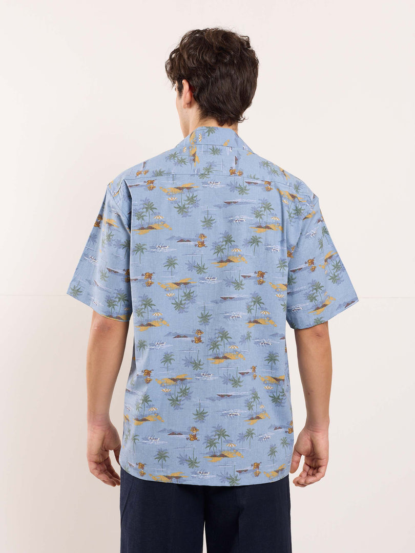 Coastline Chambray Printed Shirt
