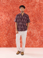 Load image into Gallery viewer, Wine Ikat Shirt
